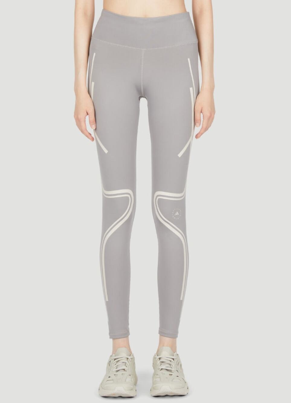 ADIDAS STELLA MCCARTNEY Womens Truepace Running Leggings XL Dove Grey NWT - Picture 1 of 11